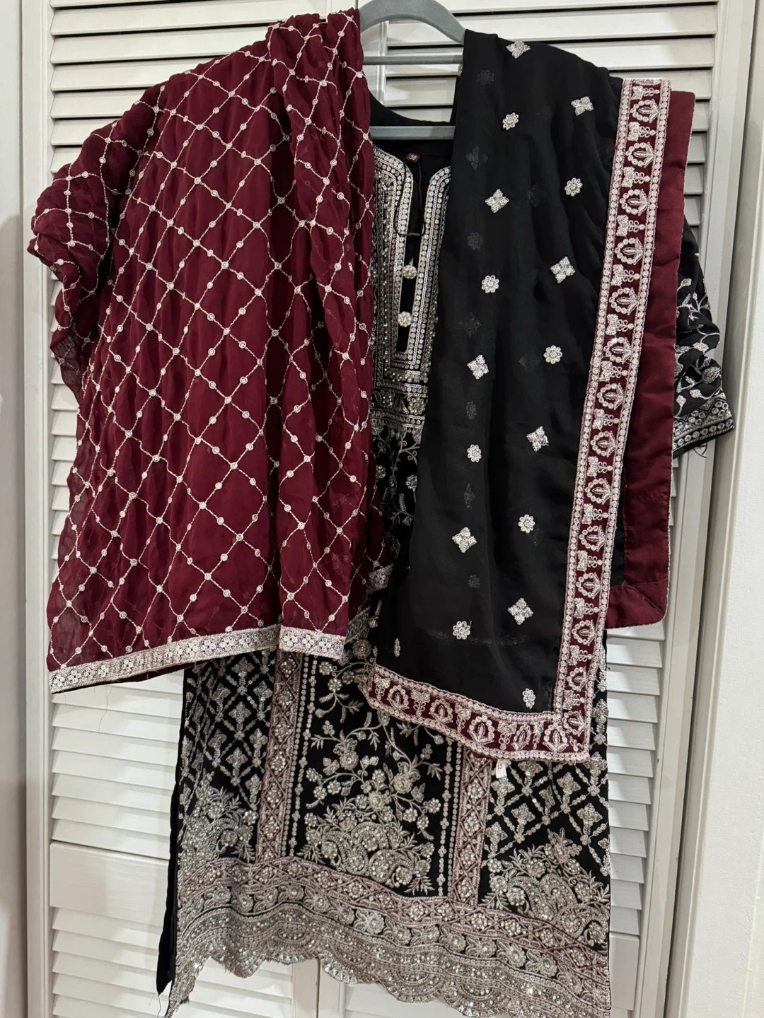 Embroidered Black Salwar Kameez with Dupatta - photo 3
