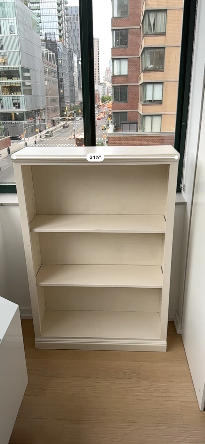 White 3-Shelf Bookcase
