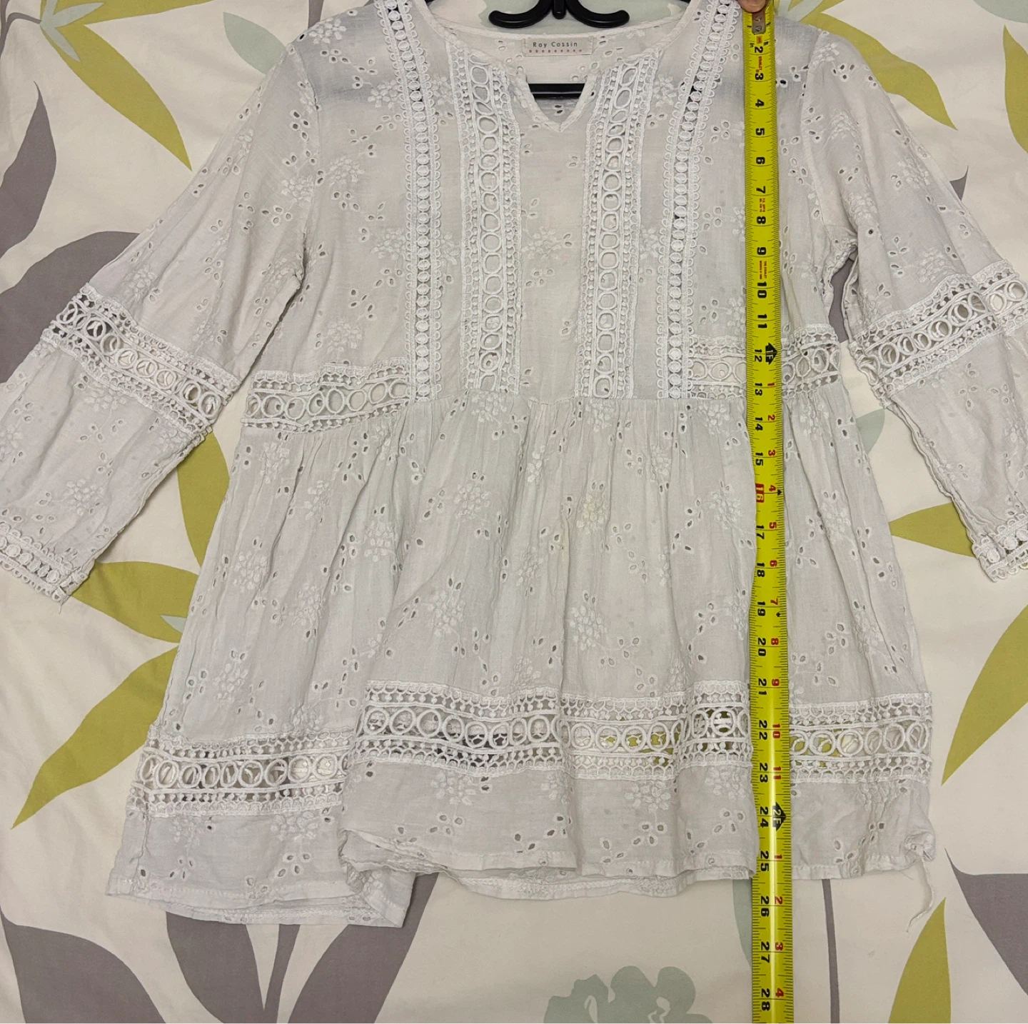 Blouse with eyelet embroidery size S - photo 4