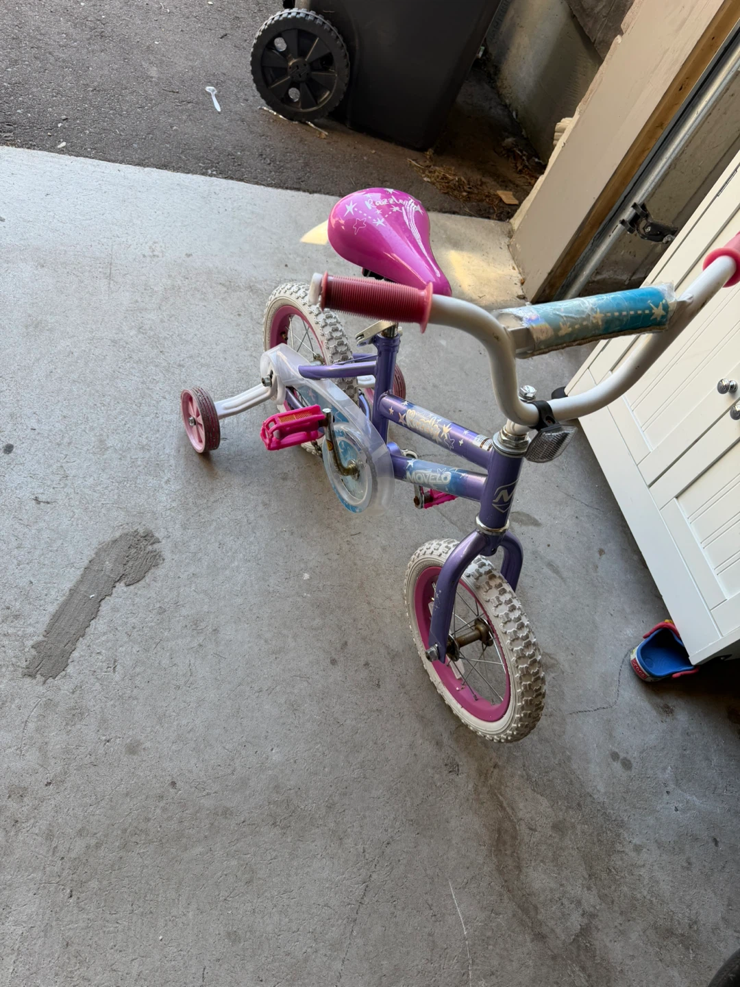 Kids Purple Bike with Training Wheels - photo 3