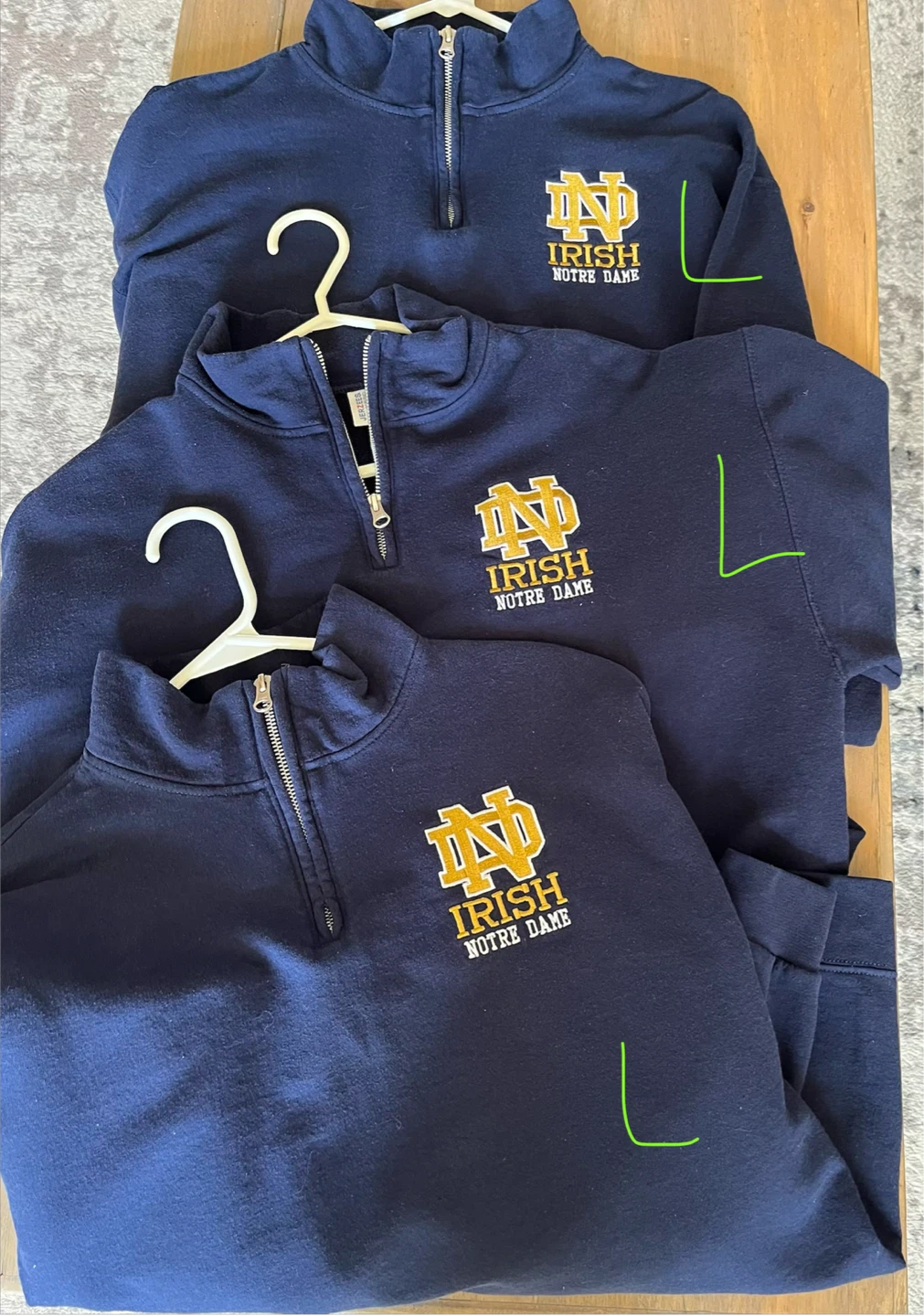 Notre Dame Fighting Irish T-Shirts and Quarter-Zip Tops