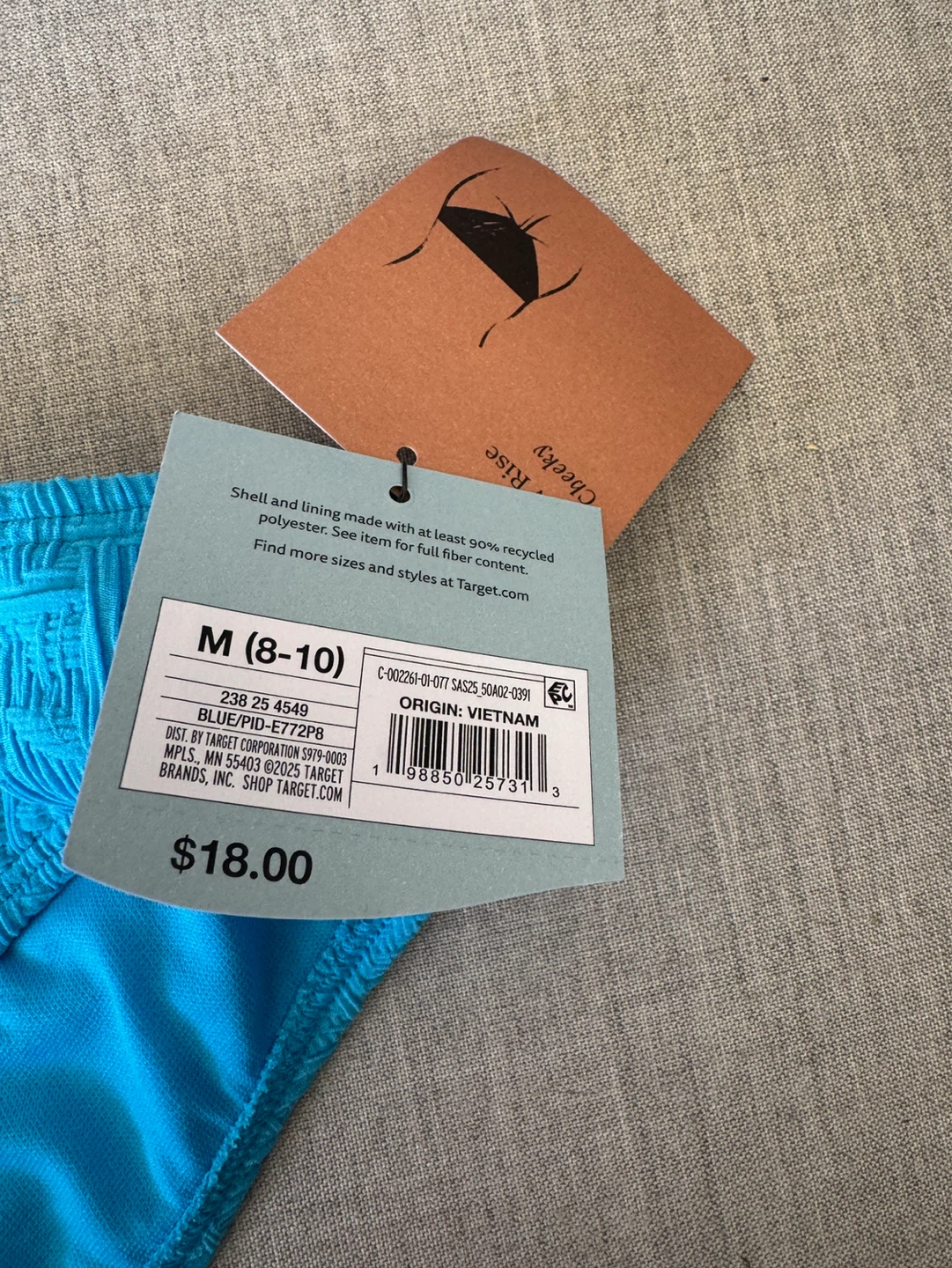 Shade & Shore Blue Textured Bikini Set - Size M (8-10) & 36DD - photo 3