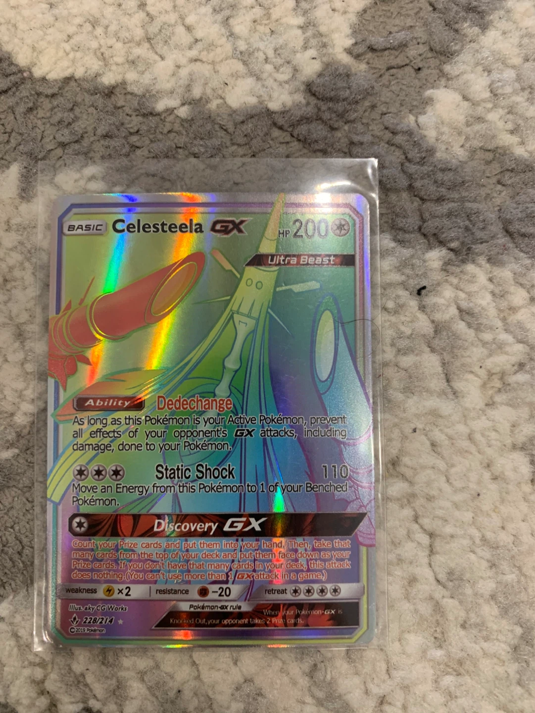 Celesteela GX Pokémon Card 228/214