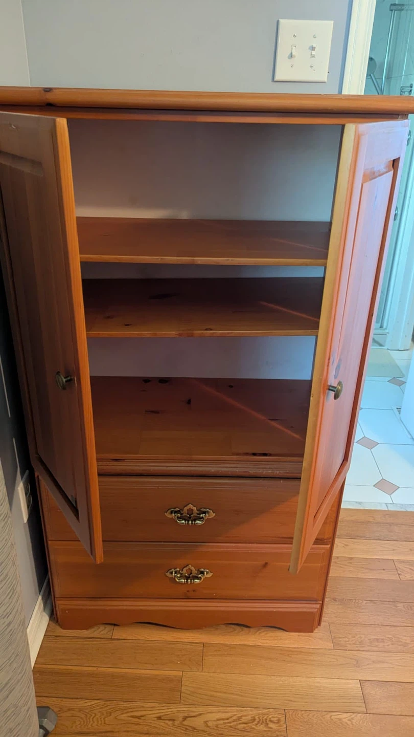 Pine Armoire with Drawers - photo 2