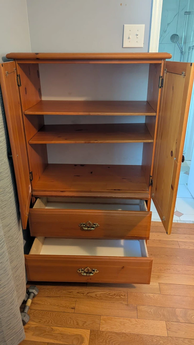 Pine Armoire with Drawers - photo 3
