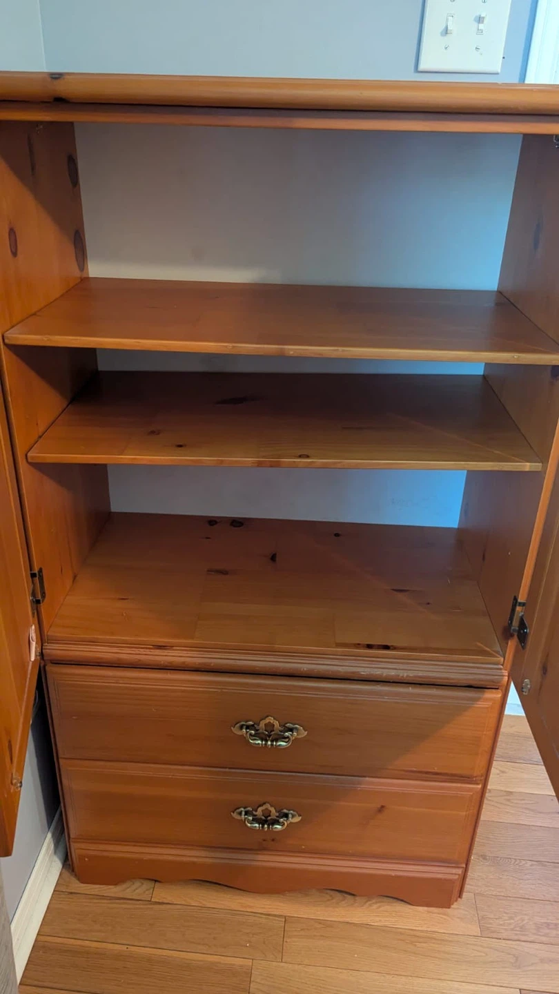 Pine Armoire with Drawers - photo 4
