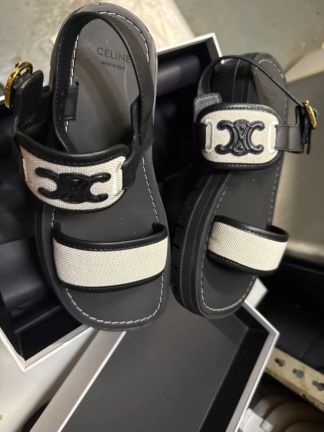 Celine Black Sandals - Size 39 - photo 3
