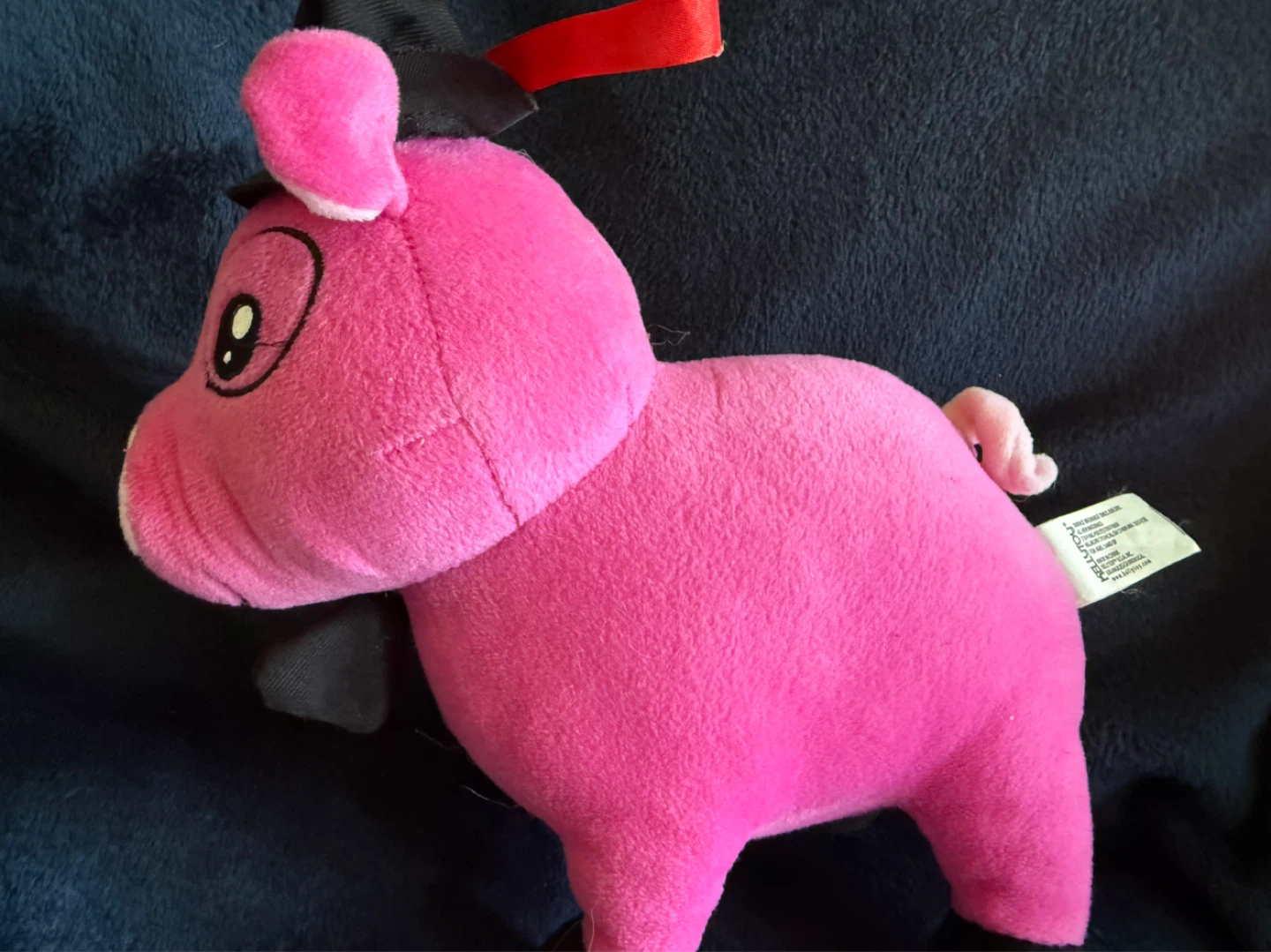 Pink Pig Plush Toy with Black Hat - photo 2