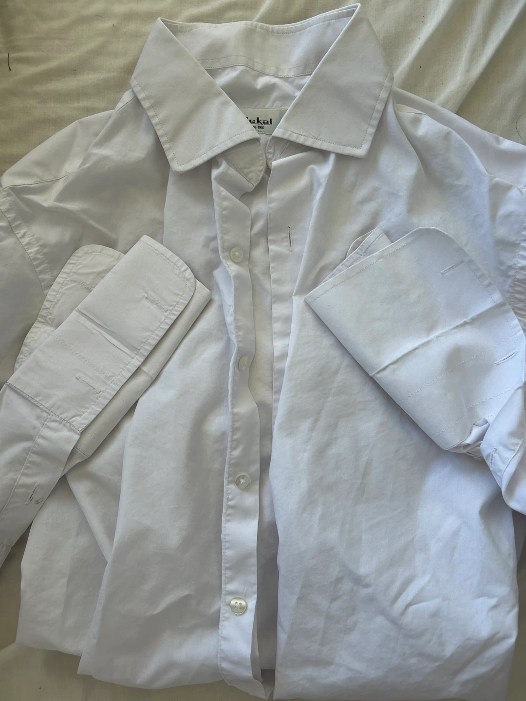 White Button-Up Dress Shirt XL men
