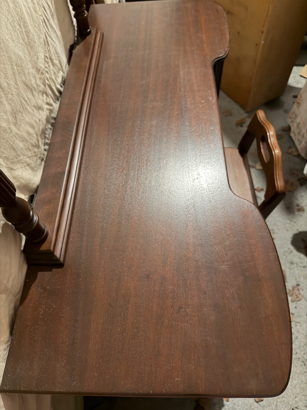 Coiffeuse ancienne avec miroir et chaise • antic - photo 5