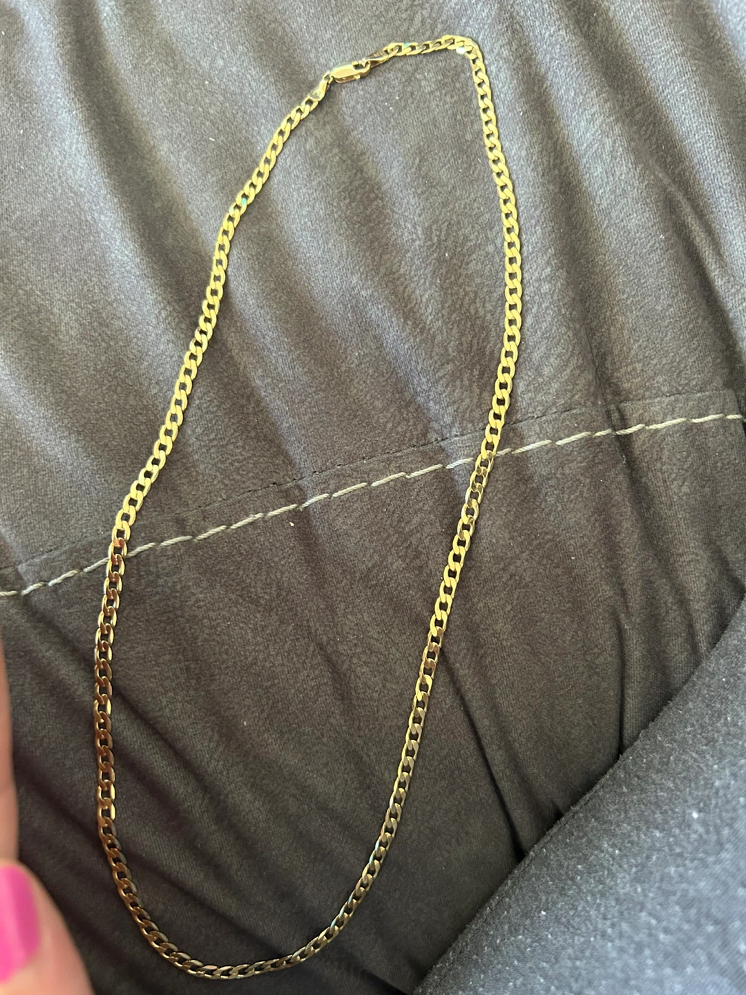 10k solid Gold curb link chain