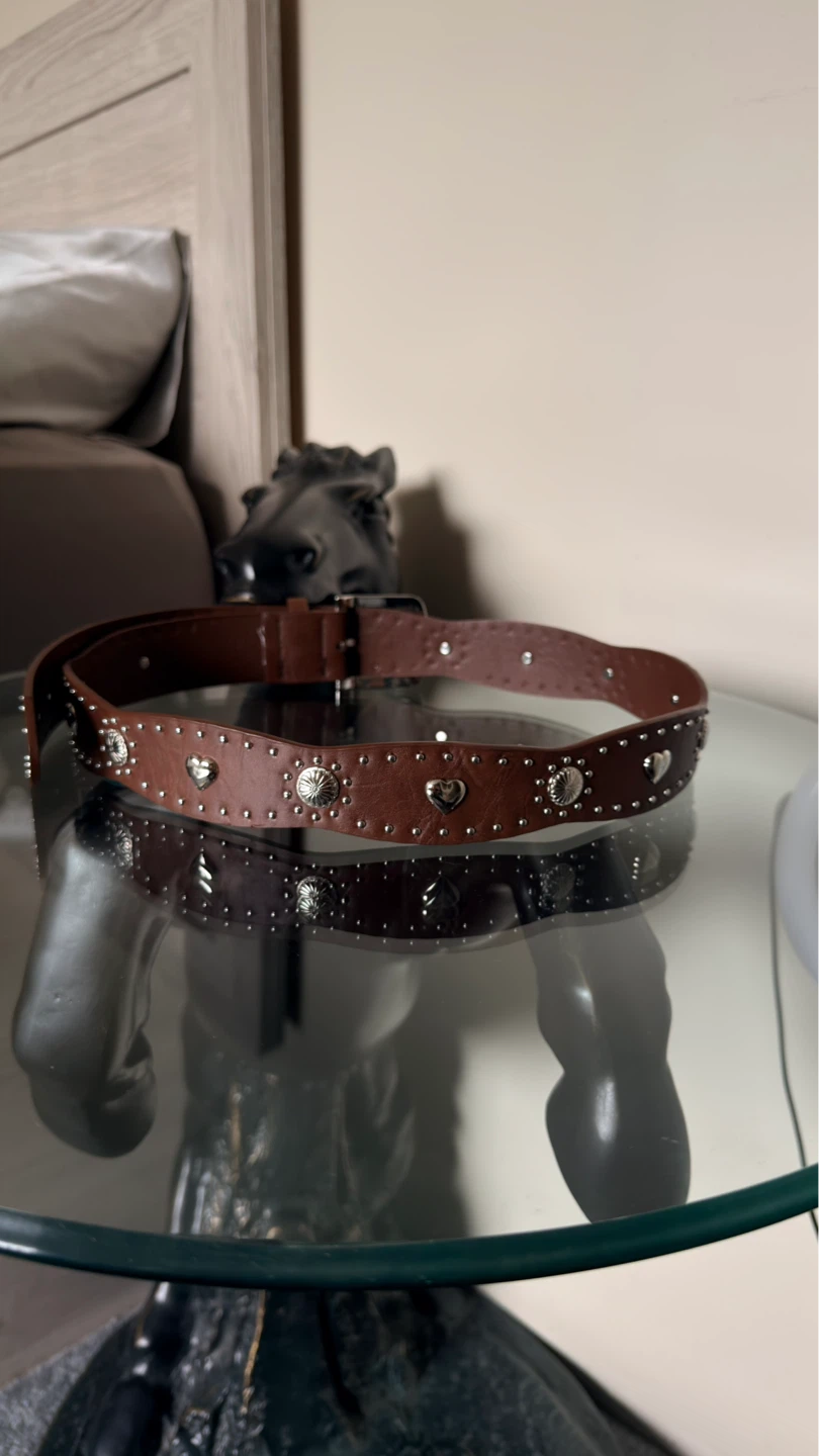 Brown Cowgirl Studded Belt. Worn only once - photo 2