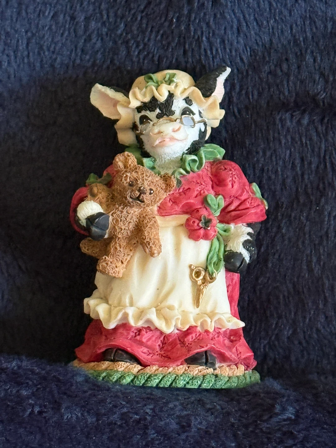 Enesco Figurine - Cow with Teddy Bear