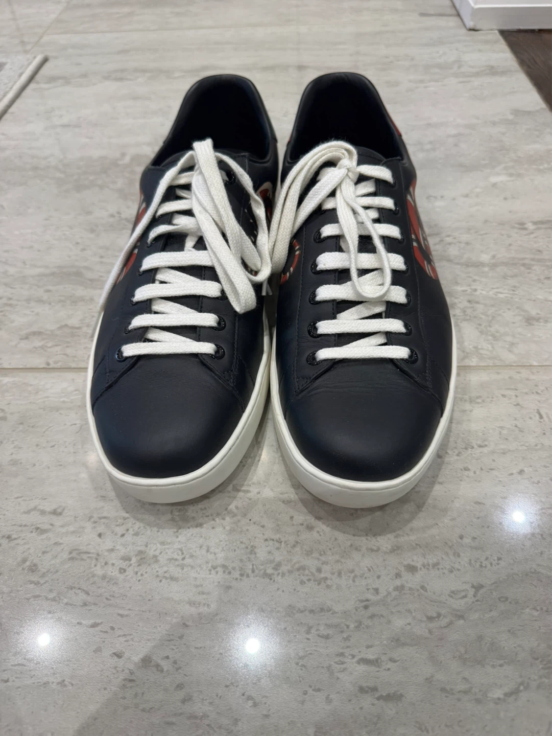 Gucci Snake Leather Sneakers - photo 2