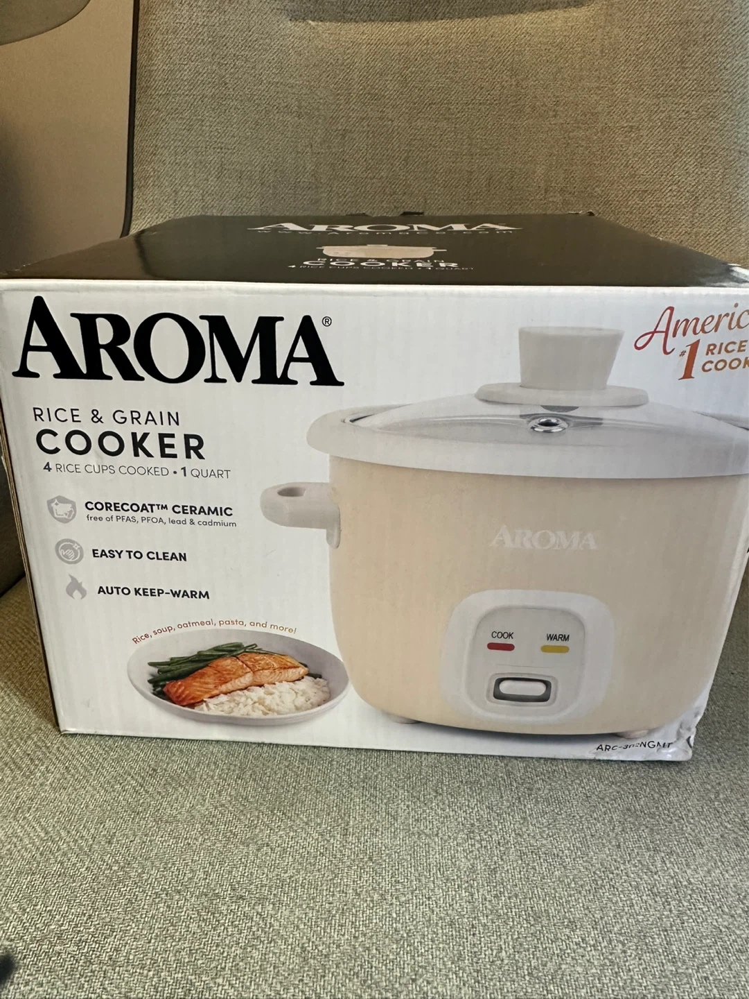 Aroma Rice & Grain Cooker - 4 Cups Cooked