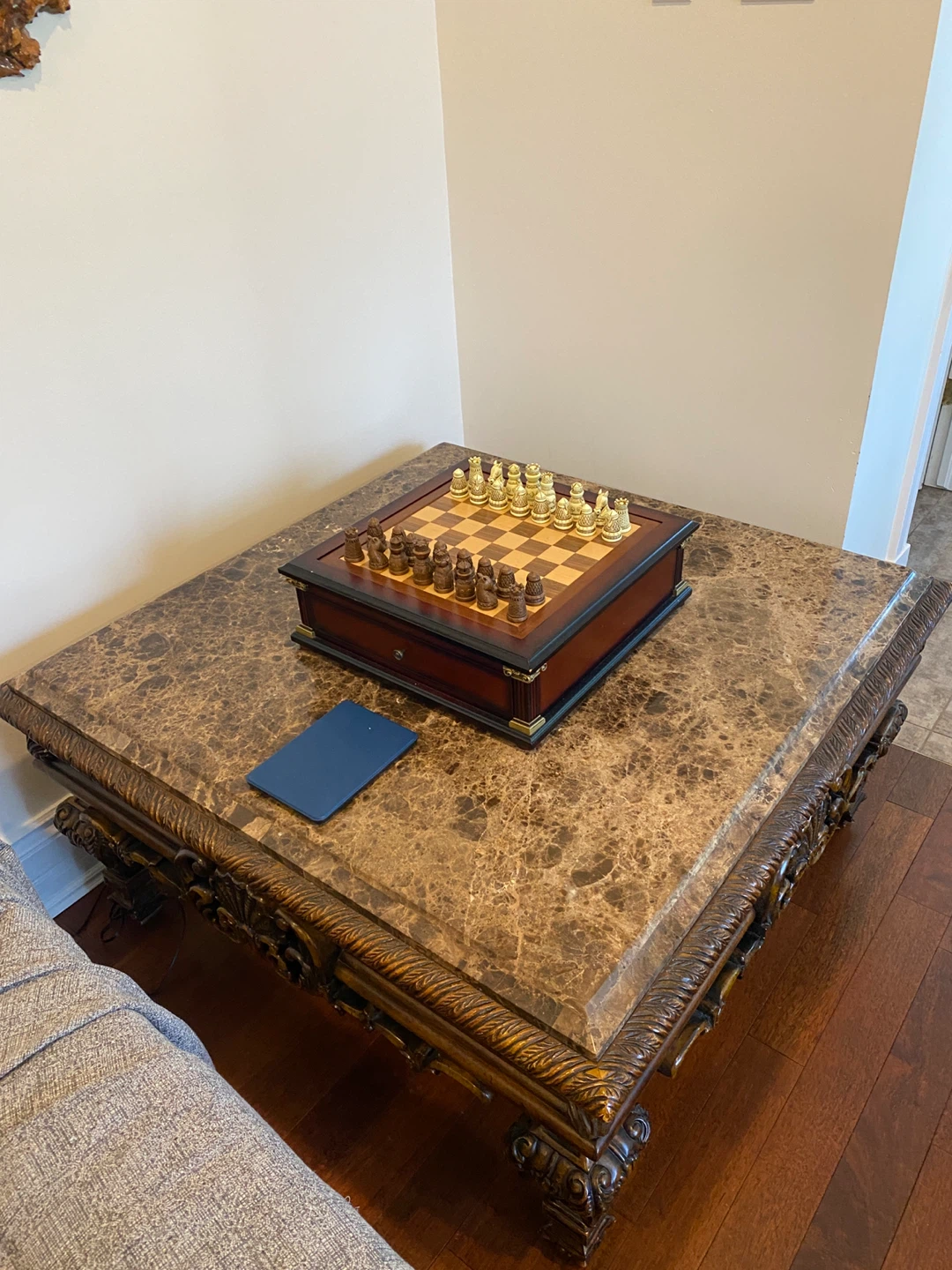 Ornate Coffee Tables with Marble Top