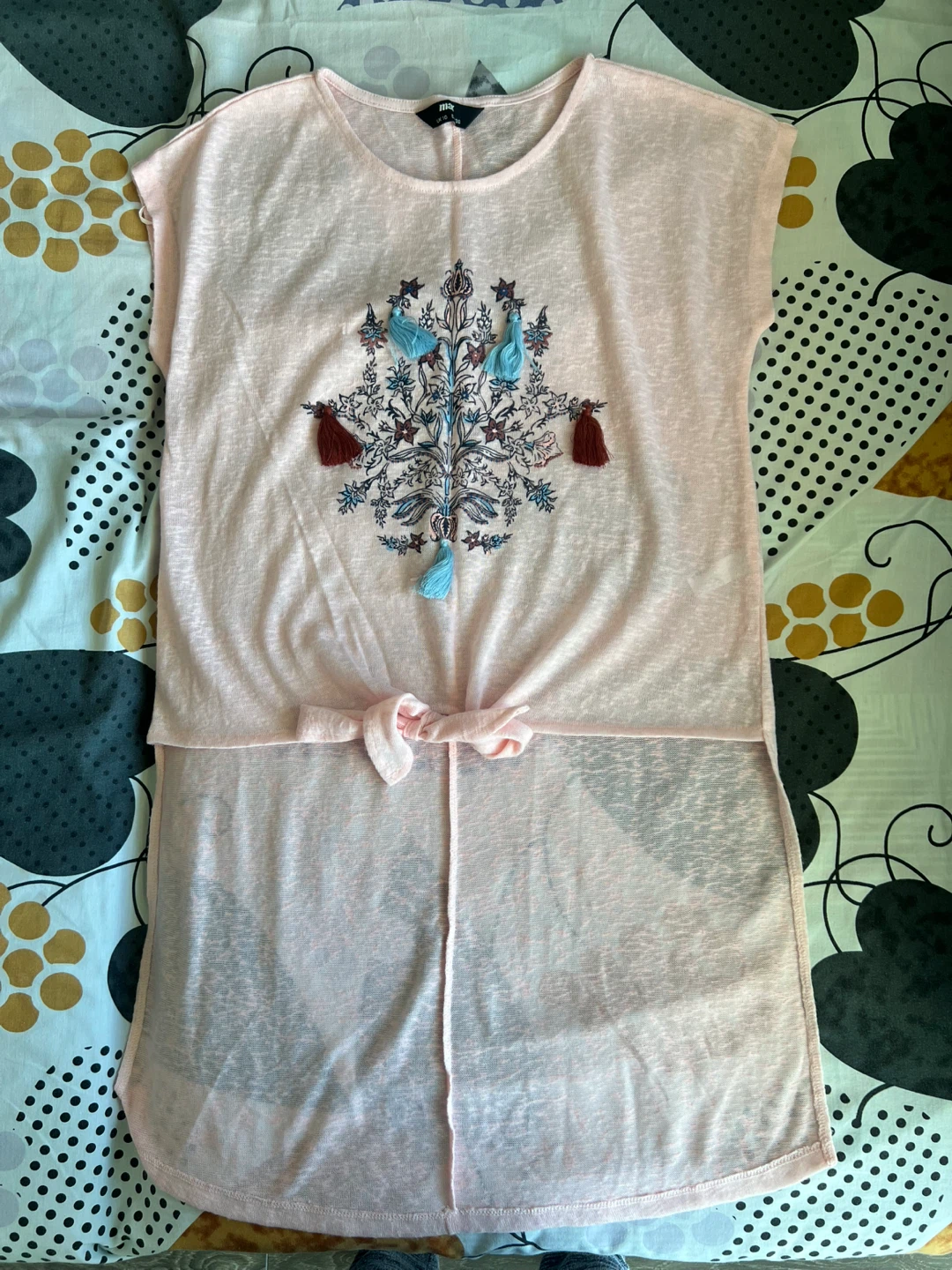 Pink Tunic Top with Tassels