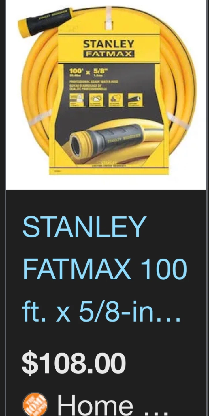 STANLEY 100' FATMAX Pro Grade Garden Hose