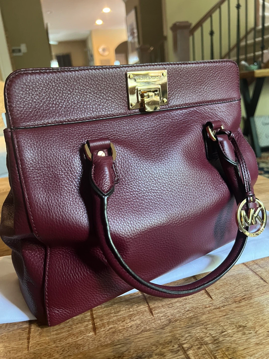 MICHAEL KORS Limited Edition Burgundy Leather Handbag