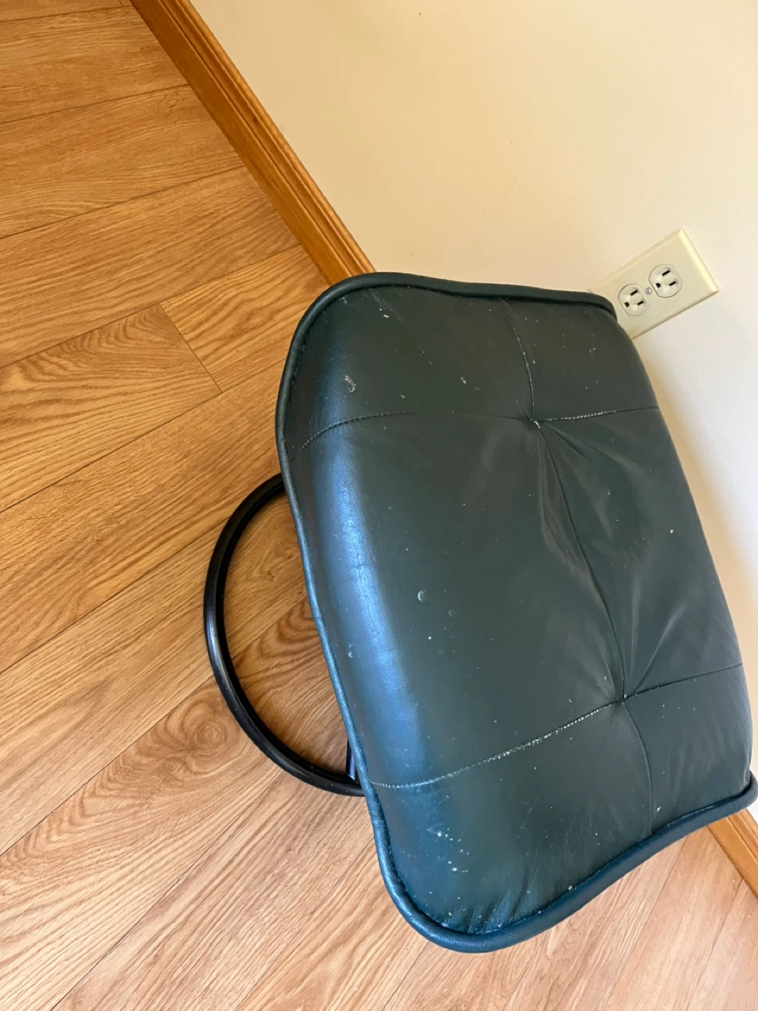 2 Teal Leather Swivel Recliner Chair