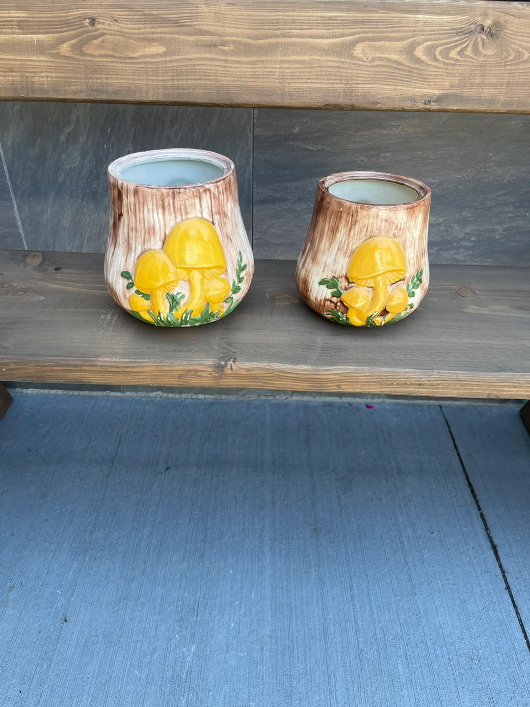 Vintage Ceramic Mushroom Canisters- Vintage 1970s - photo 3