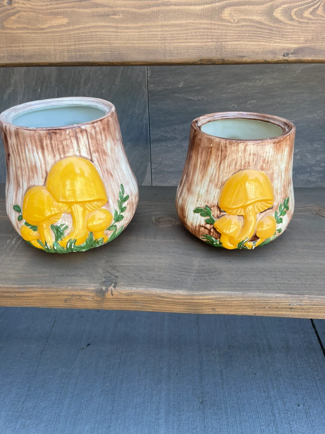 Vintage Ceramic Mushroom Canisters- Vintage 1970s - photo 2