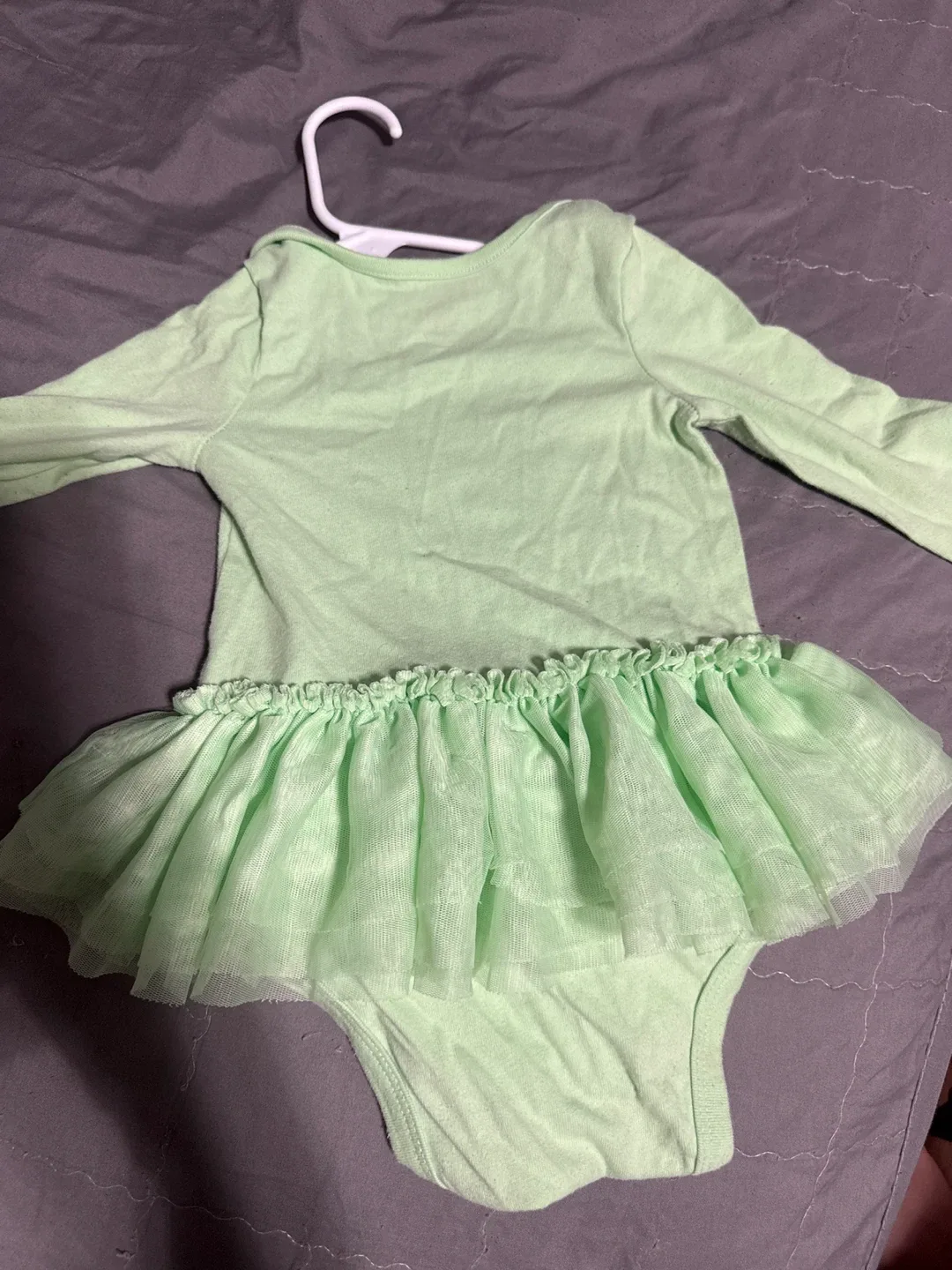 Cat & Jack "Lucky Little Lady" Baby Bodysuit Dress - Green - photo 2