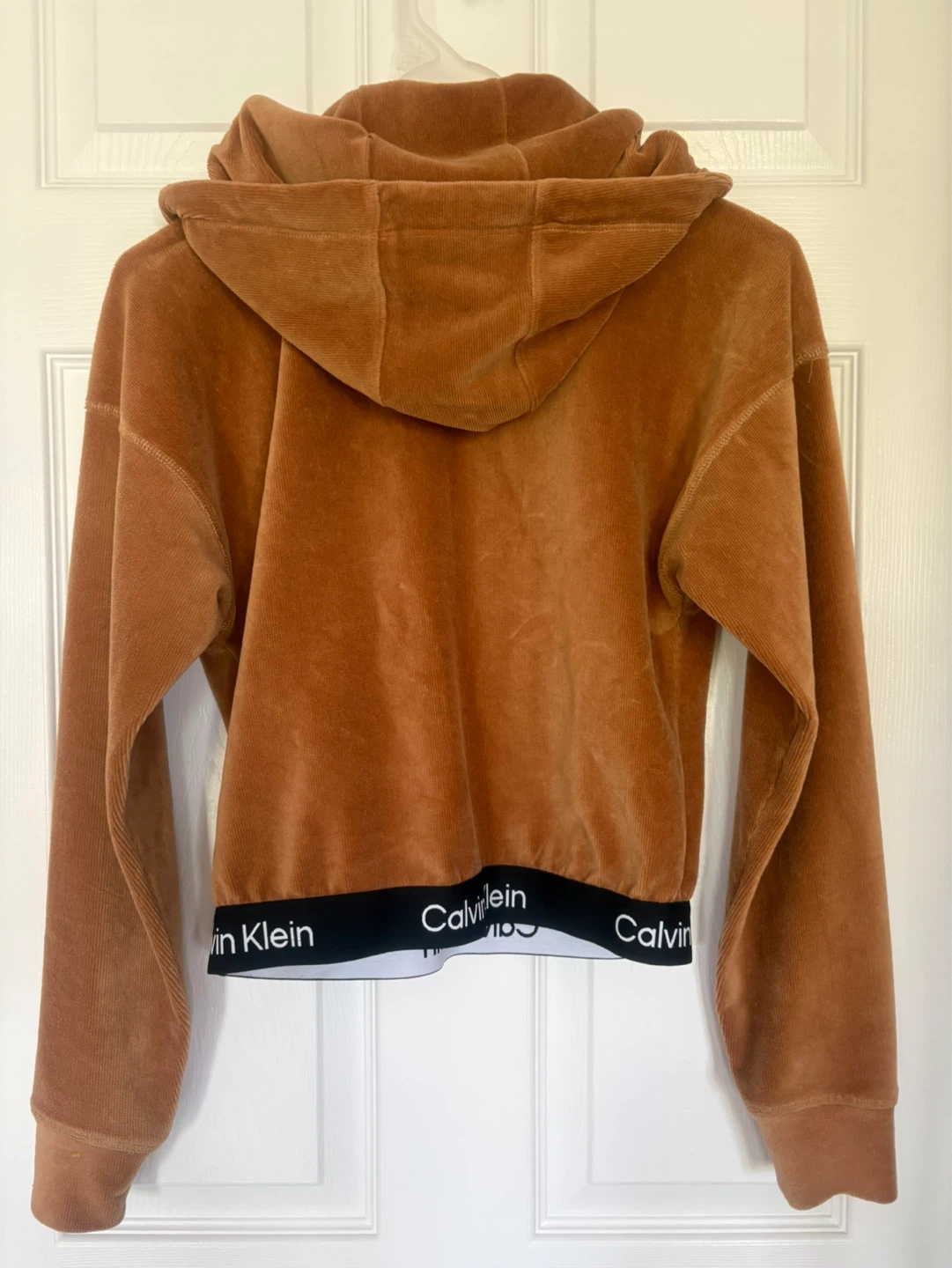 Calvin Klein Performance Velour Cropped Hoodie - photo 2