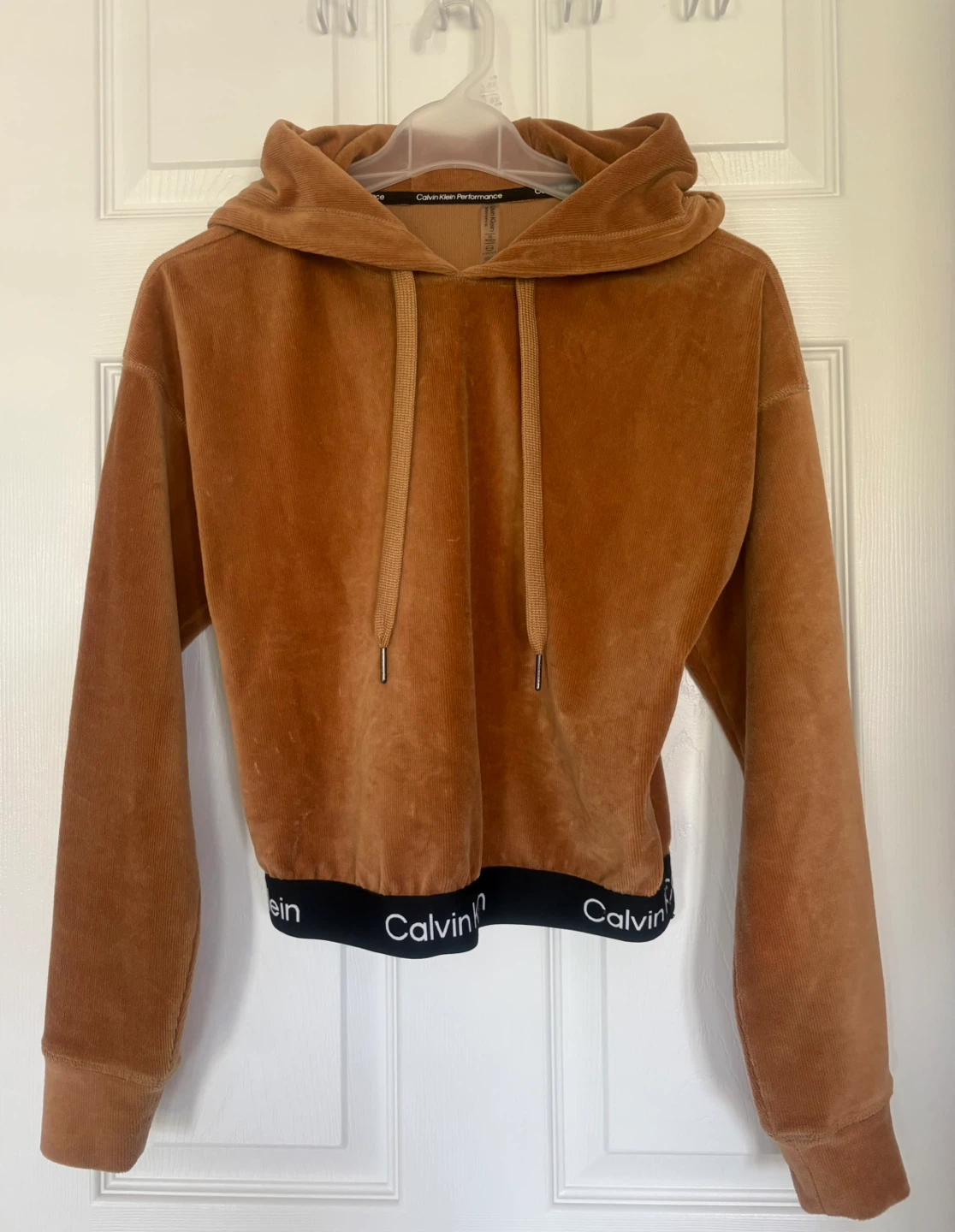 Calvin Klein Performance Velour Cropped Hoodie
