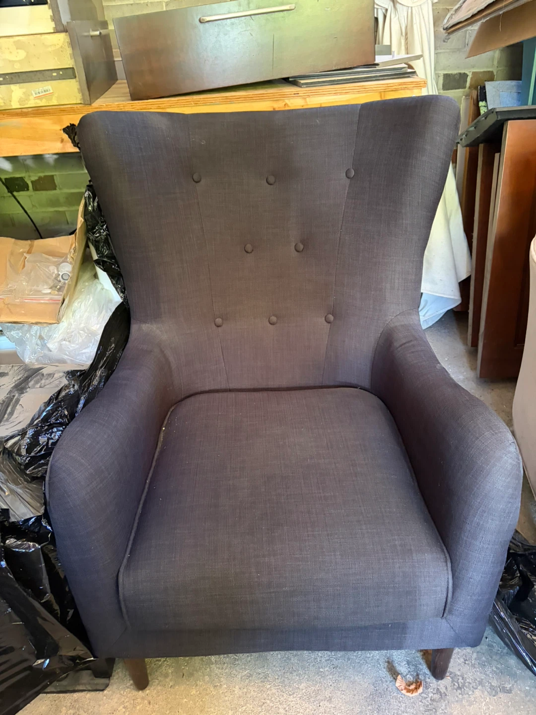 Dark Blue  Accent Chair - photo 2