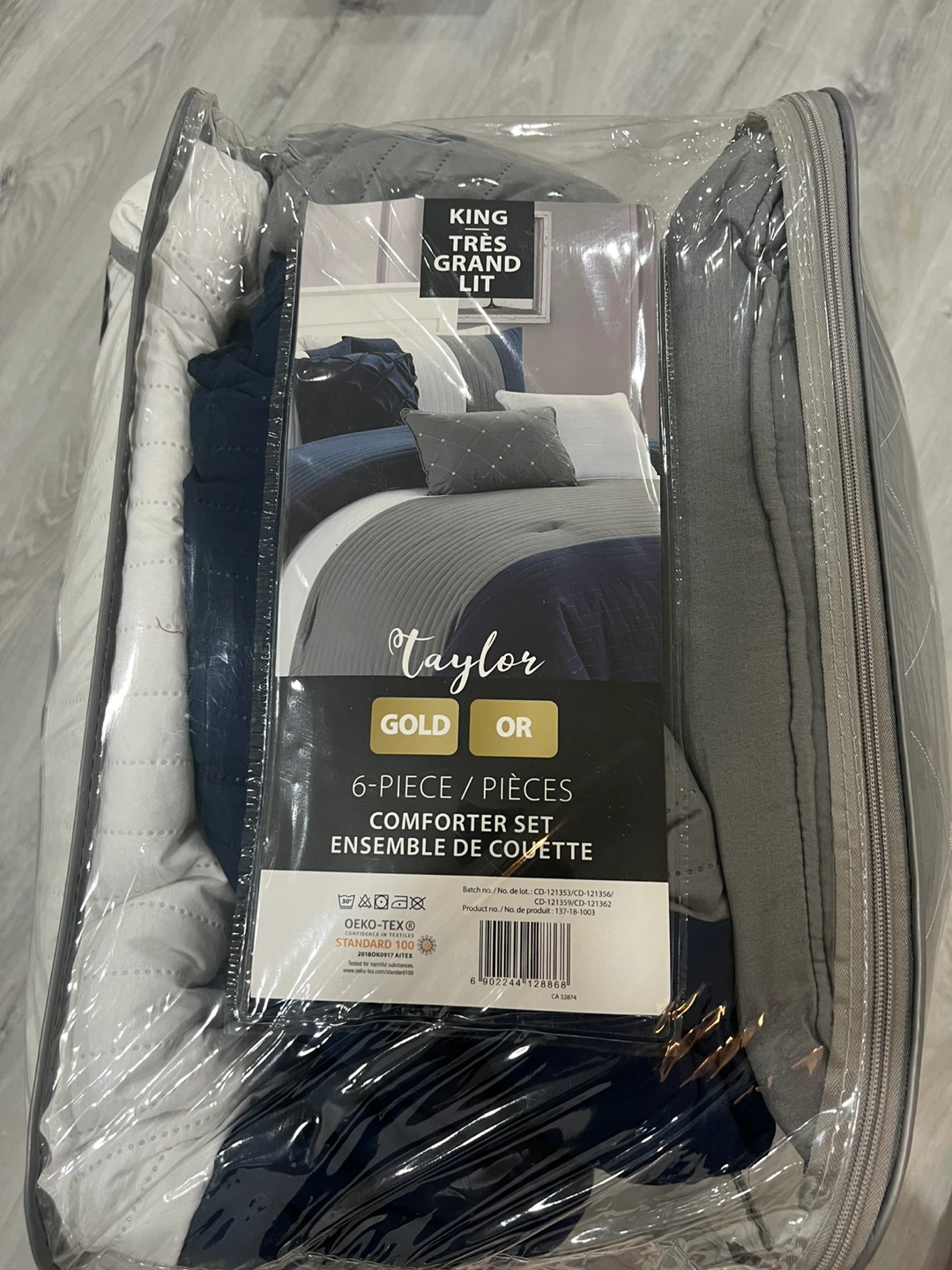 Taylor Gold - King Size Comforter Set - 6 Piece - New in Bag - photo 2