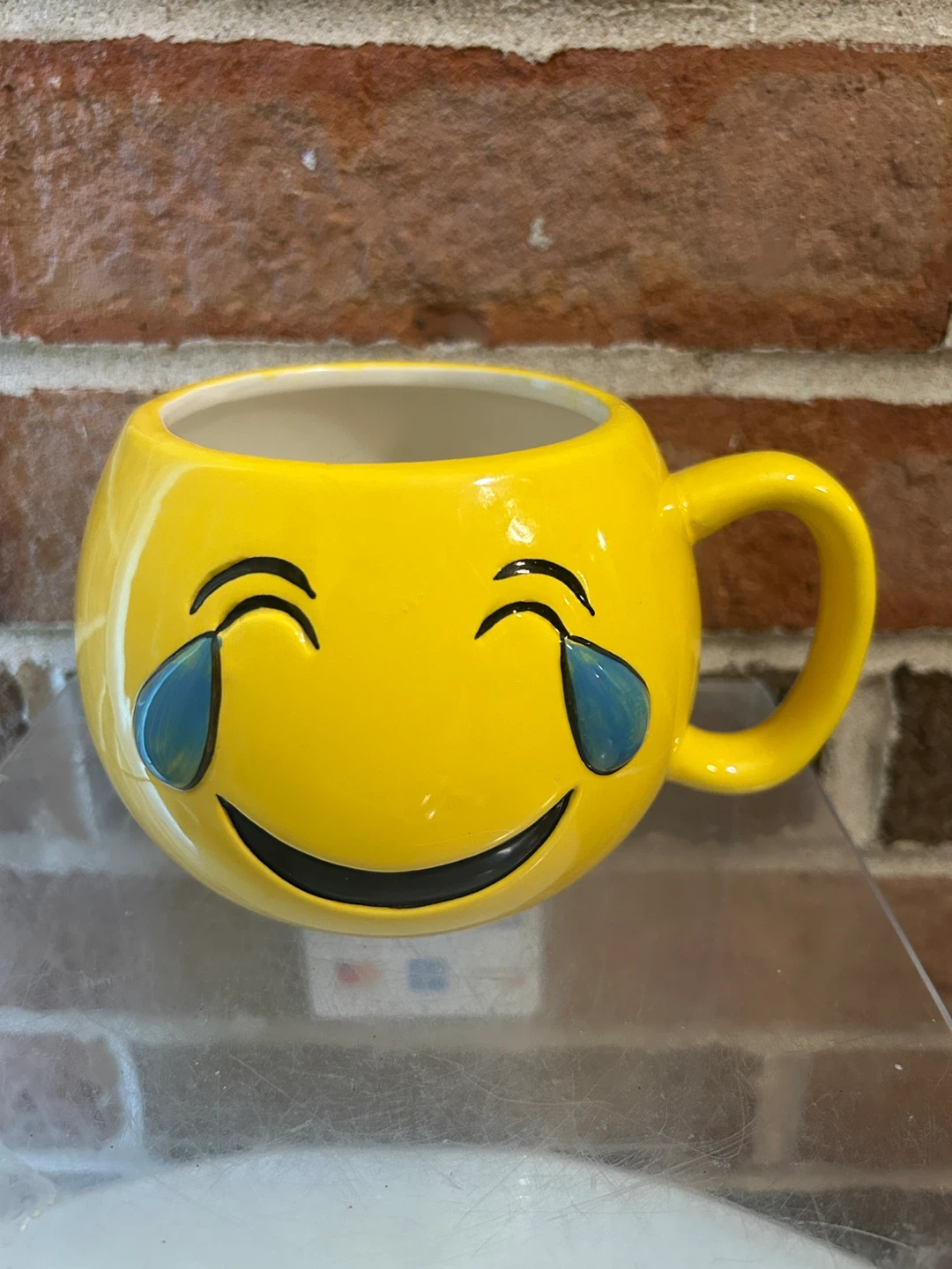 Yellow Emoji "Crying Laughing" Mug