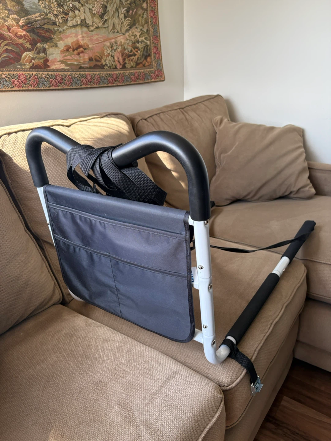 Bedside Assist Rail with Organizer Pouch - photo 2