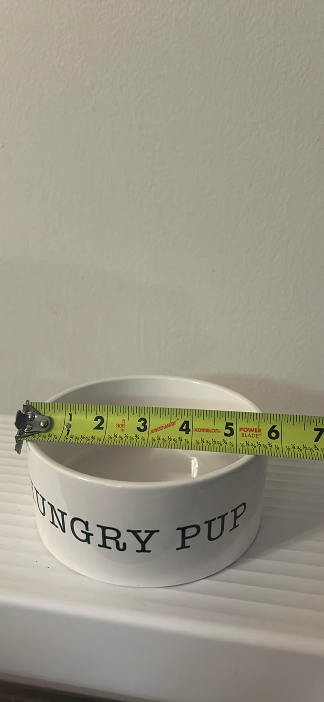 White "All Gone" Dog Bowl - photo 2