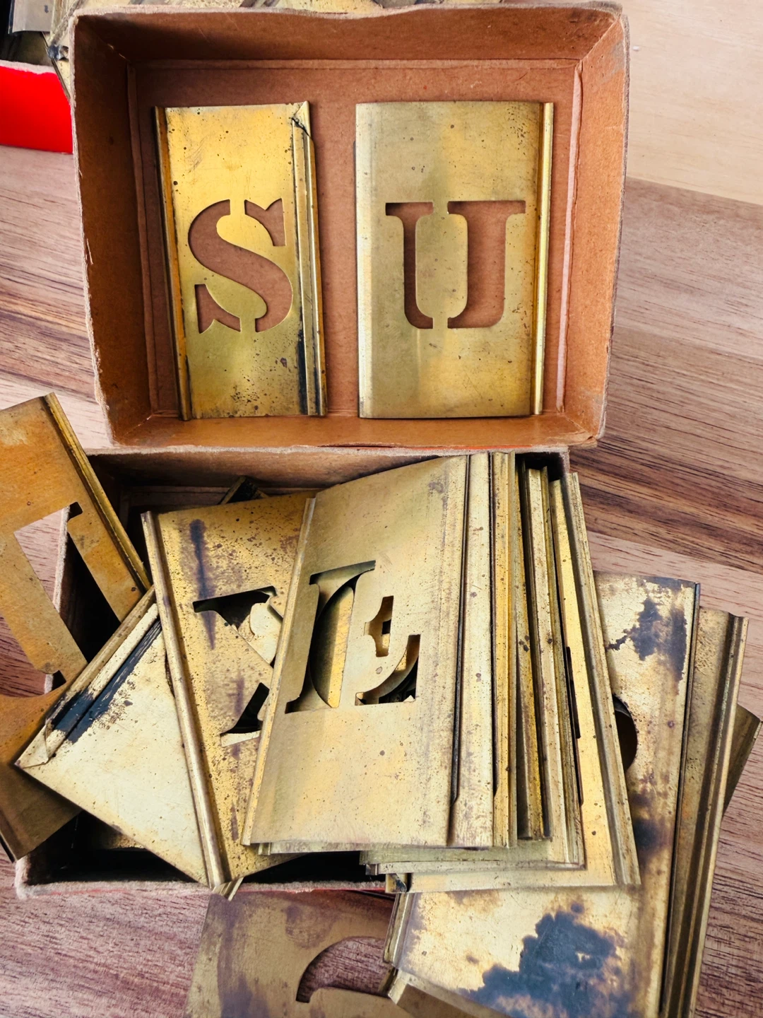 stencils en brass anciens - photo 4