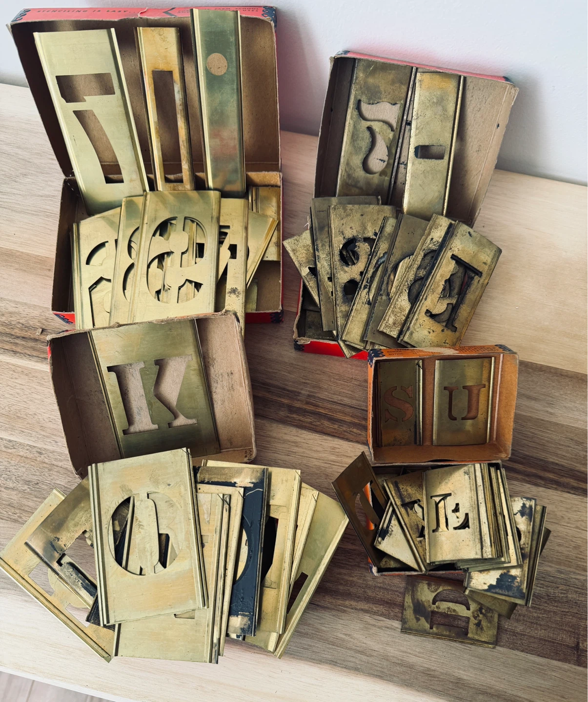 stencils en brass anciens - photo 5