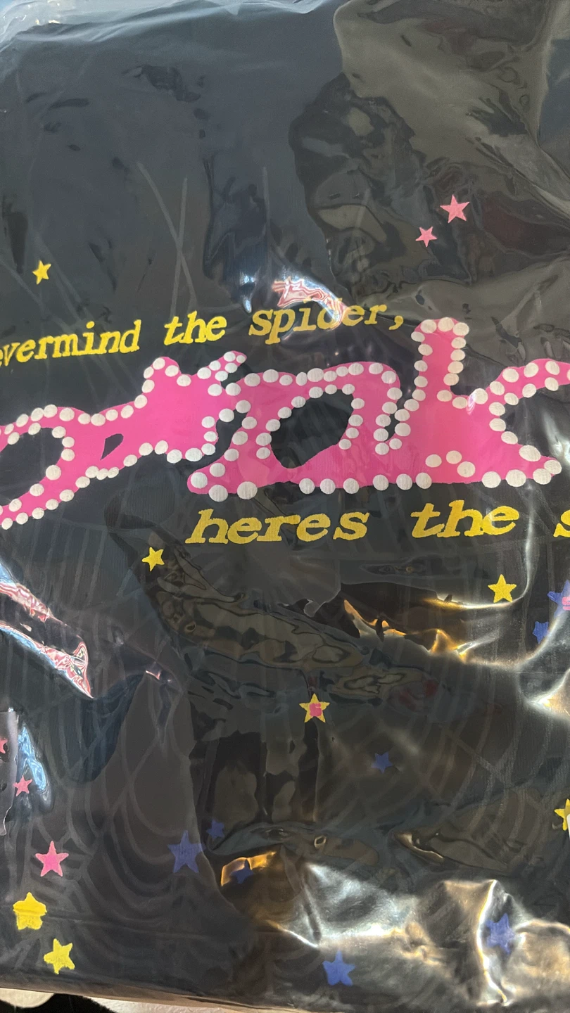 Spider hoodie Pink letters