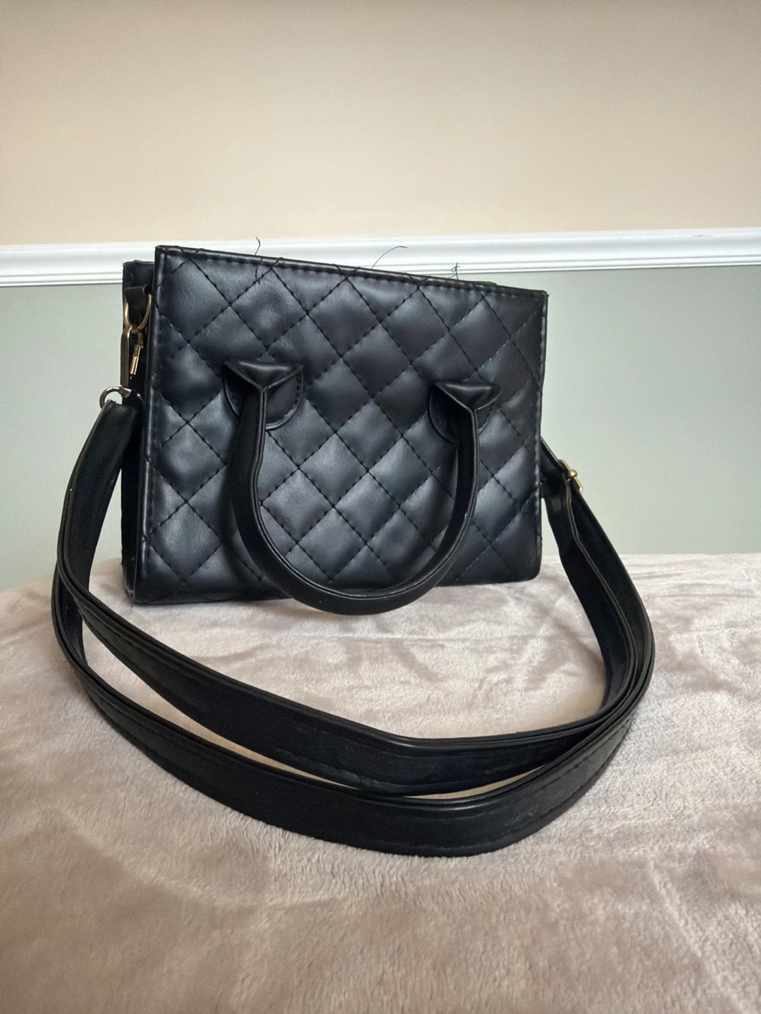 Black Quilted Handbag