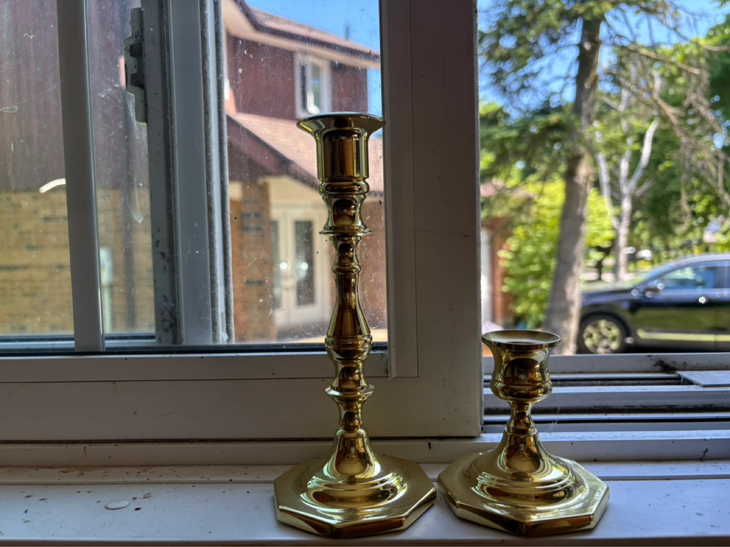 Brass Candlestick Holders (Set of 2)