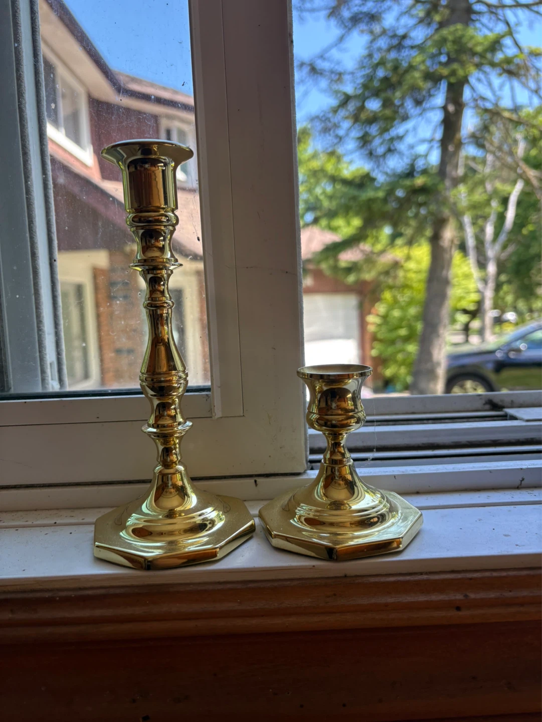 Brass Candlestick Holders (Set of 2) - photo 2