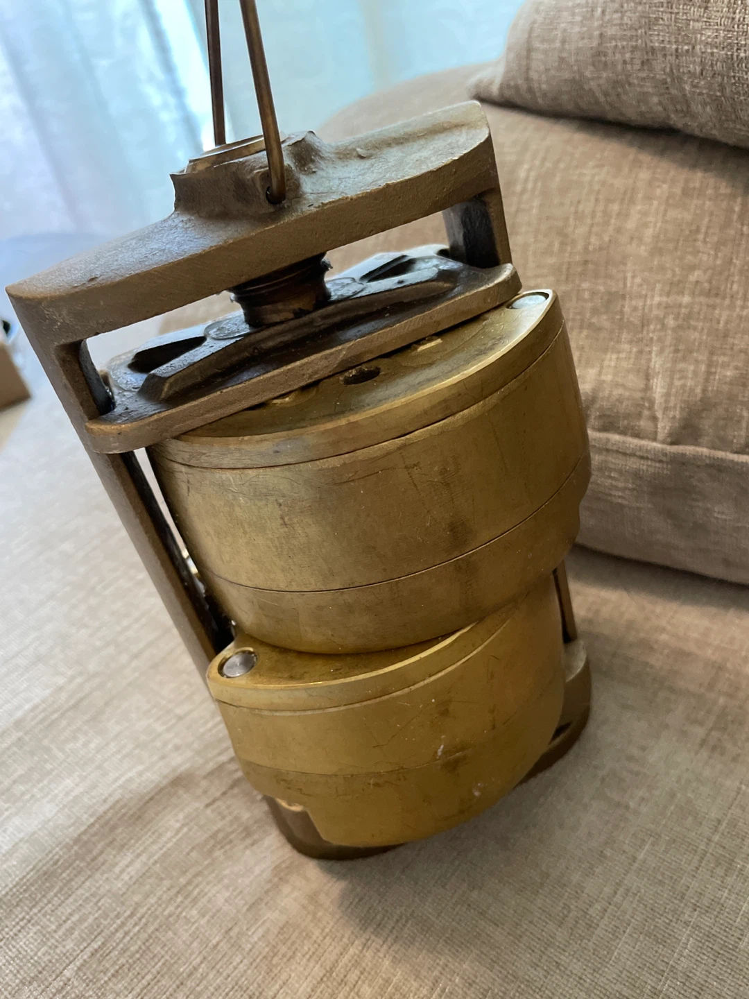 Vintage Brass Block and Tackle Pulley - photo 2