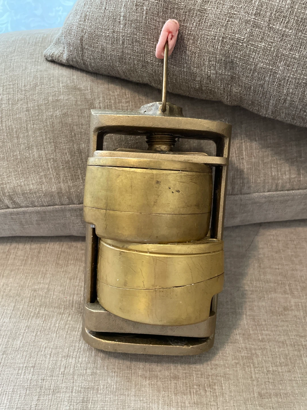 Vintage Brass Block and Tackle Pulley