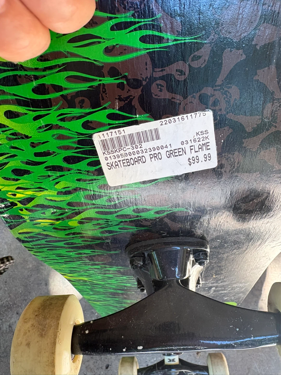 KSS Skateboard Pro Green Flame - photo 3