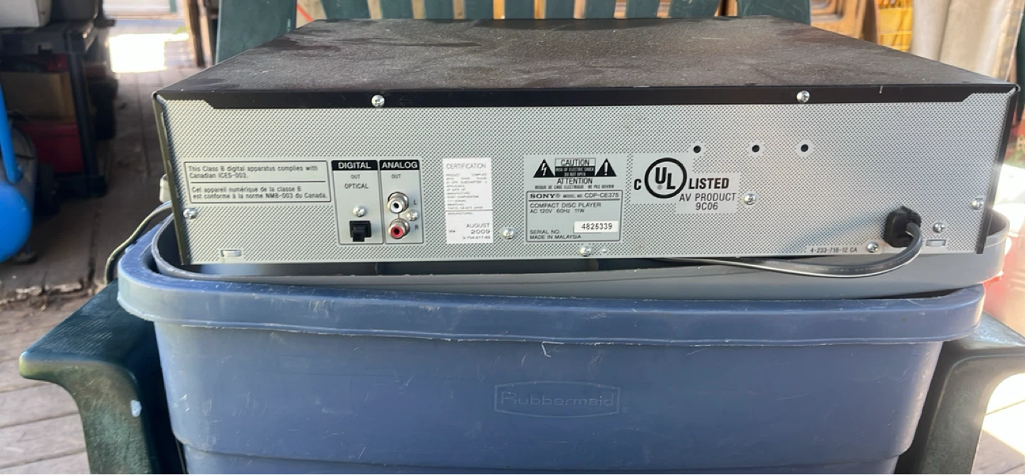 Sony 5-Disc CD Changer Compact Disc Player - photo 3