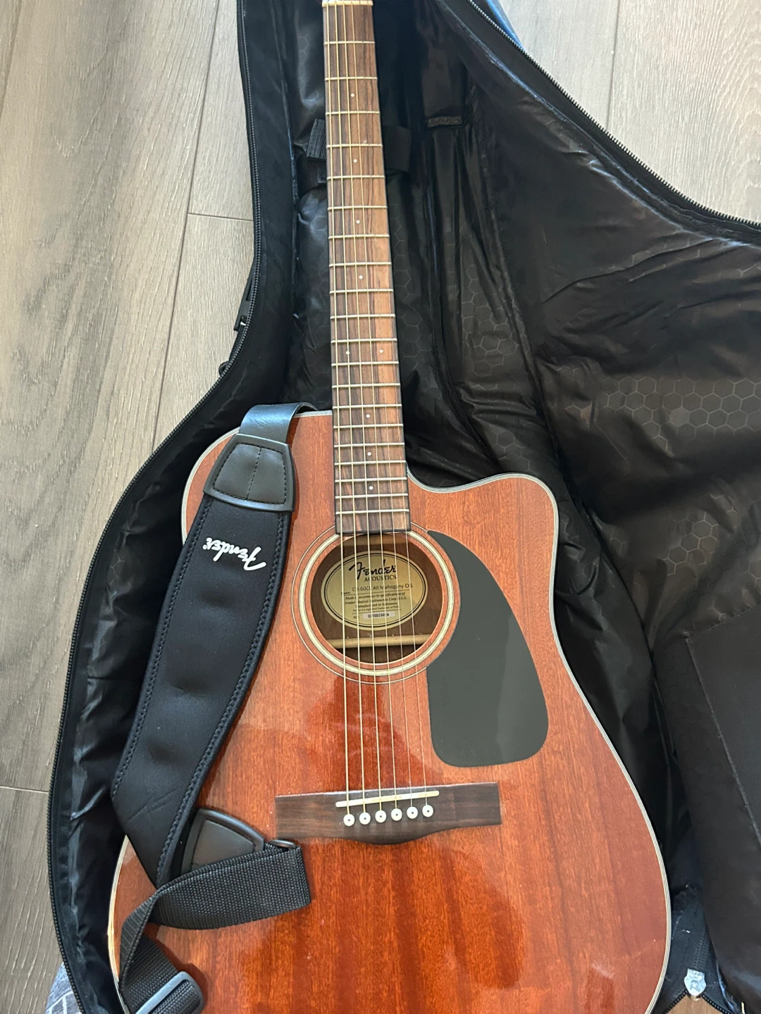 Fender CD-60CE All Mahogany Acoustic Guitar with Gig Bag - photo 3