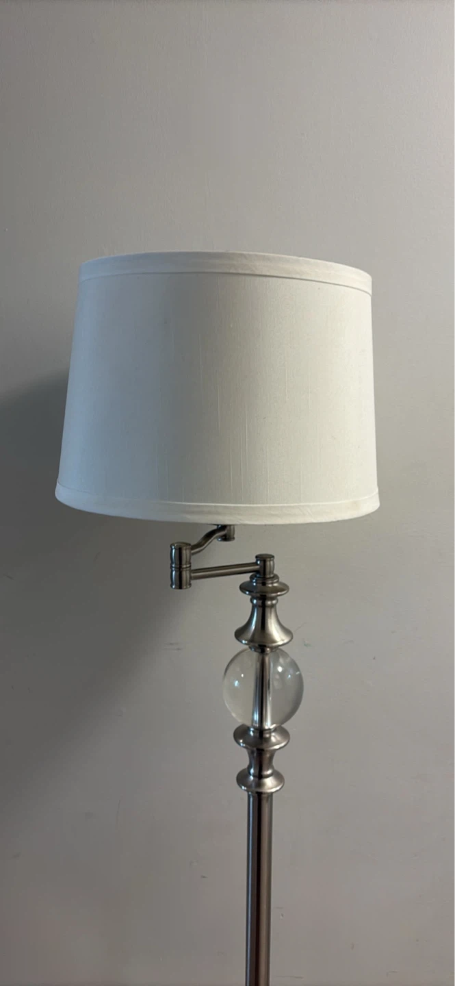 Adjustable Floor Lamp with White Shade - photo 2