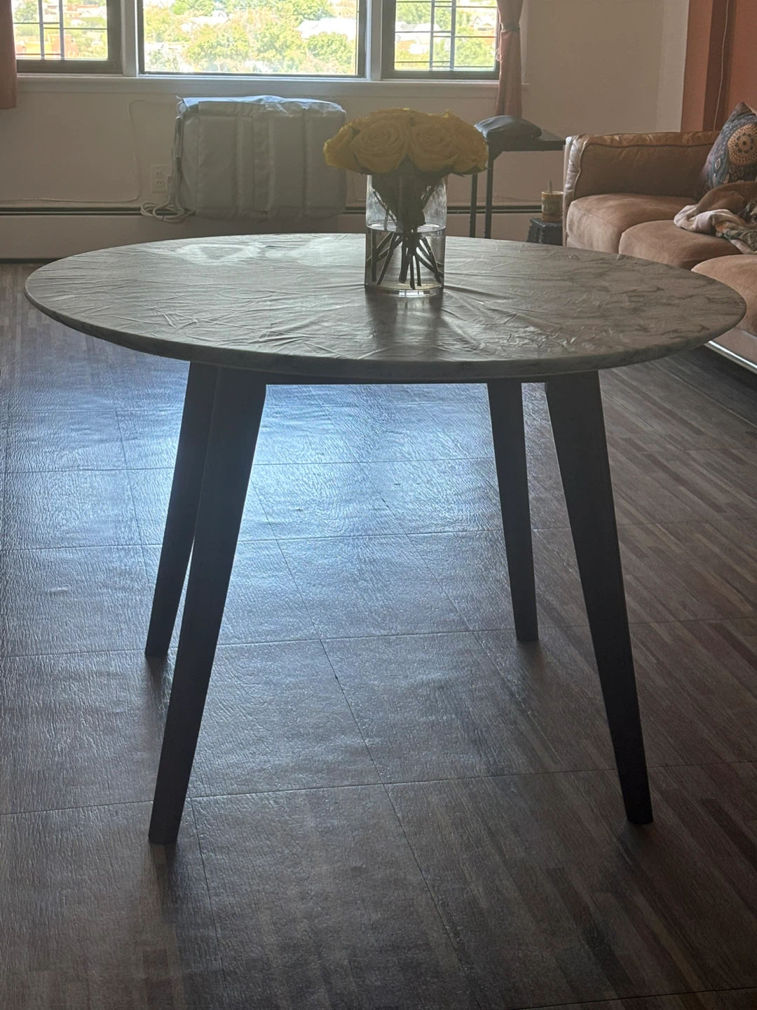 Round Wood Dining Table - photo 4