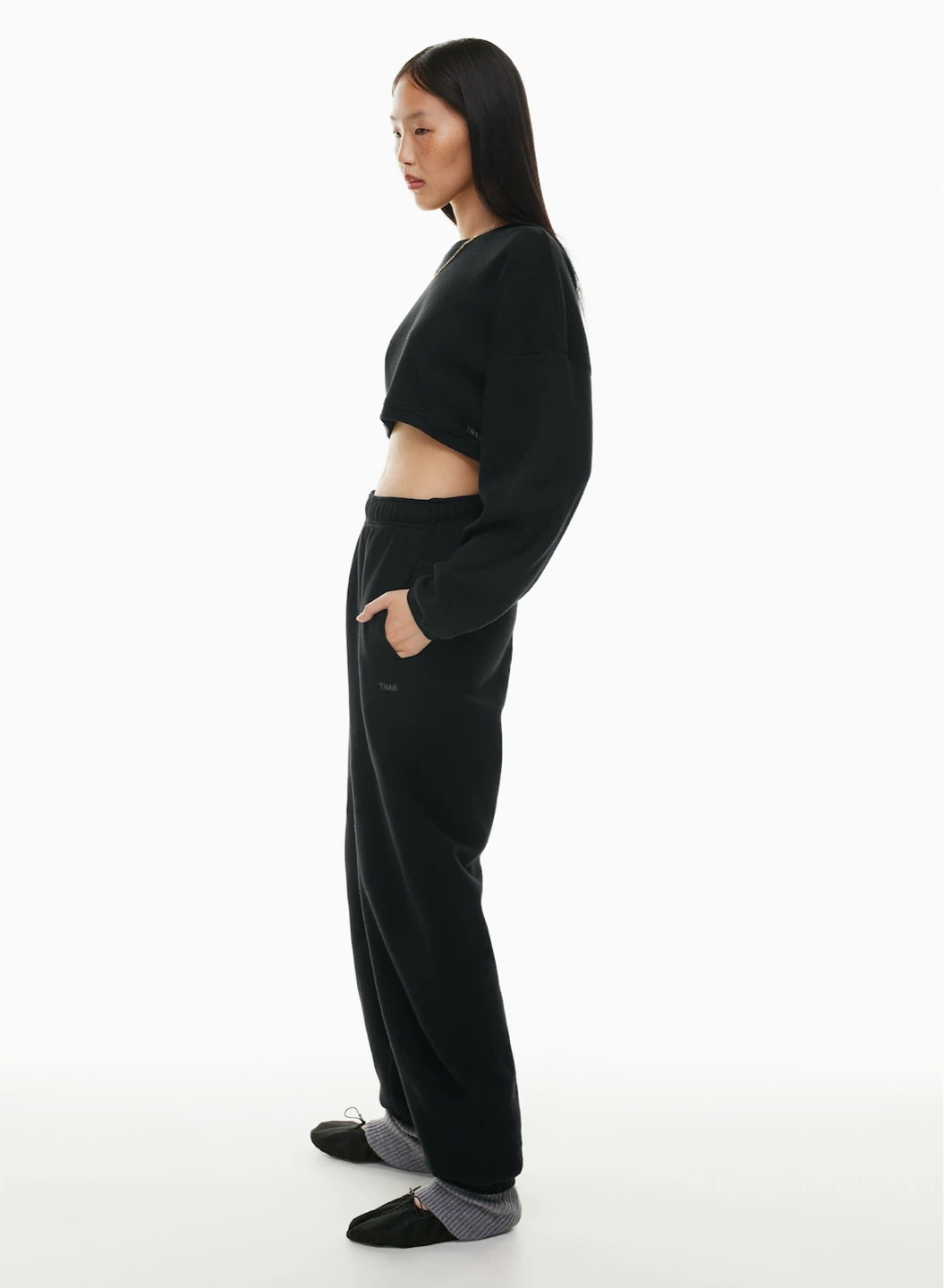 TNA sweatfleece cozy boyfriend jogger size XS