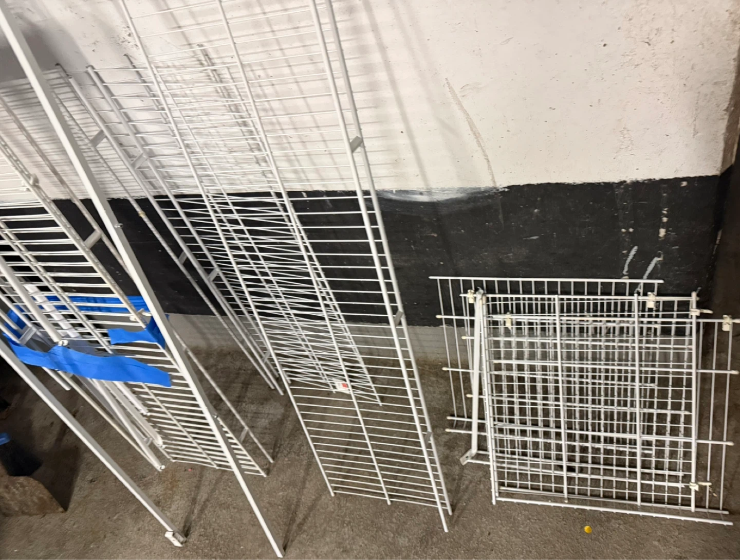 White Wire Shelving Units (Set of 3)
