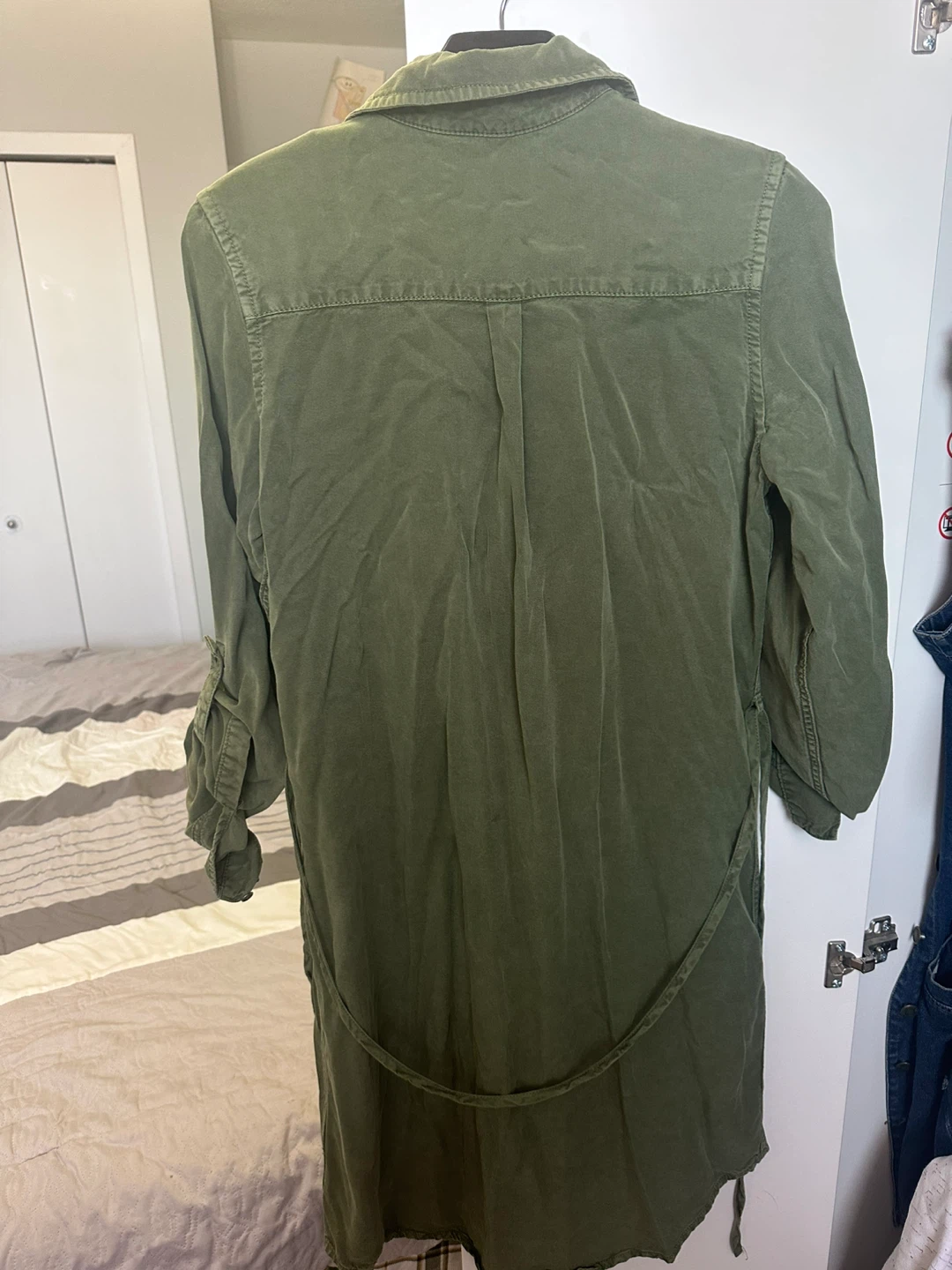PARASUCO Jeans Olive Green Tencel Shirt Dress - photo 2
